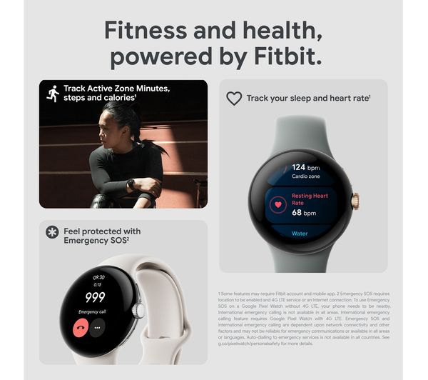 GOOGLE Pixel Watch 4G with Google Assistant - Black - Good