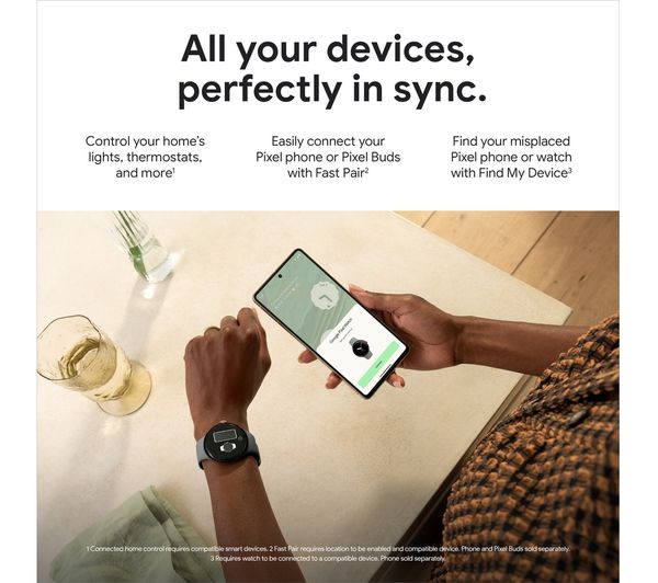 GOOGLE Pixel Watch 4G with Google Assistant - Black - Good