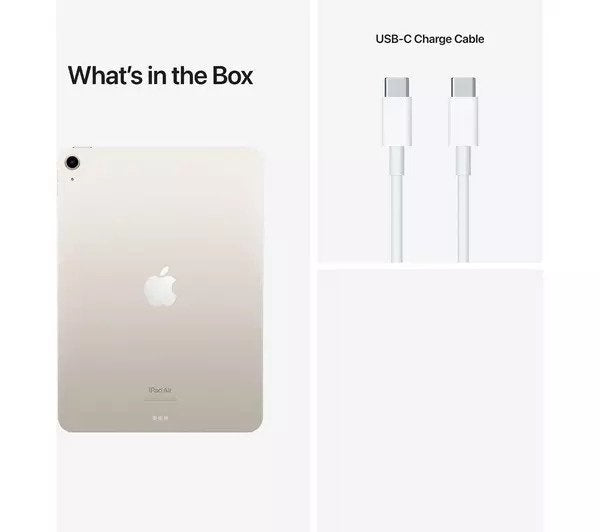 APPLE 10.9" iPad Air 5 Wi-Fi (2022) - 64 GB, Starlight Pristine