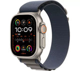 Apple Watch Ultra 2 GPS + Cellular, 49mm Titanium Case with Blue Alpine Loop - Small - Pristine