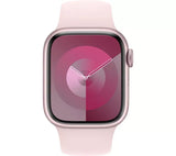 Apple Watch Series 9 GPS + Cellular, 41mm Pink Aluminium Case with Light Pink Sport Band - M/L - Very Good