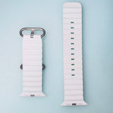 Apple 49mm Ice White Ocean Band – Natural Titanium Finish – One Size for Apple Watch Ultra