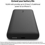 Belkin BOOSTCHARGE Plus 10K Portable Charger Power Bank (10,000 mAh with Integrated Lightning (MFI) and Integrated USB-C Cables and Additional USB-C Charging Port) - Black