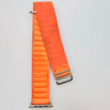 Apple 49mm Orange Alpine Loop Watch Band - Large - Natural Titanium