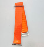 Apple 49mm Orange Alpine Loop Watch Band - Large - Natural Titanium