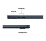 APPLE MacBook Air 13.6" (2025) - M4, 16GB RAM, 256GB SSD, Midnight - Pristine