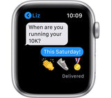 APPLE Watch SE 1st Gen GPS - Silver with Pure Platinum & Black Nike Sports Band, 44mm - Very Good