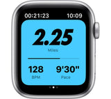 APPLE Watch SE 1st Gen GPS - Silver with Pure Platinum & Black Nike Sports Band, 44mm - Very Good