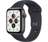 APPLE Watch SE 1 Cellular - Space Grey Aluminium with Midnight Sports Band, 44mm - Good
