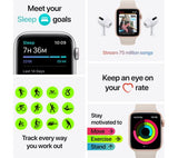 APPLE Watch SE 1 Cellular - Space Grey Aluminium with Midnight Sports Band, 44mm - Good