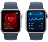 APPLE Watch SE 2 Cellular - 40mm Silver Aluminium Case with Storm Blue Sport Band, M/L - Pristine