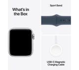 APPLE Watch SE 2 Cellular - 40mm Silver Aluminium Case with Storm Blue Sport Band, M/L - Pristine