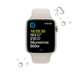 APPLE Watch SE Cellular (2022) - Starlight with Starlight Sports Band, 44mm - Good