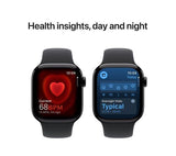 APPLE Watch Series 10 - 42 mm Jet Black Aluminium Case with Black Sport Band, S/M - Pristine