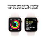 APPLE Watch Series 10 - 42mm Rose Gold Aluminium Case with Light Blush Sport Band, S/M - Good