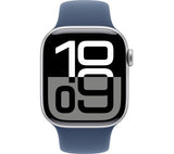 APPLE Watch Series 10 Cellular - 42mm Silver Aluminium Case with Denim Sport Band, S/M - Pristine