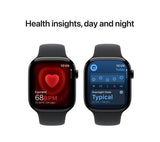 Apple Watch Series 10 GPS + Cellular, 46mm Jet Black Aluminium Case with Black Sport Band - S/M - Good