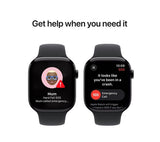 Apple Watch Series 10 GPS + Cellular, 46mm Jet Black Aluminium Case with Black Sport Band - S/M - Good