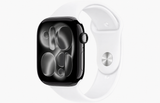APPLE Watch Series 10 GPS - 46mm Jet Black Aluminium Case with White Sport Band, M/L - Good