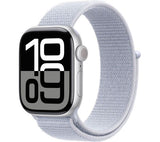 Apple Watch Series 10 GPS 42mm Silver Aluminium with Blue Cloud Sport Loop – Pristine