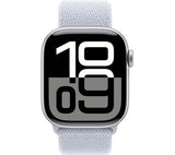 Apple Watch Series 10 GPS 42mm Silver Aluminium with Blue Cloud Sport Loop – Pristine