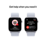 Apple Watch Series 10 GPS 42mm Silver Aluminium with Blue Cloud Sport Loop – Pristine