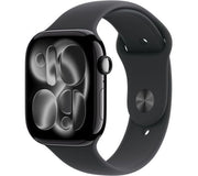 APPLE Watch Series 11 - 46 mm Jet Black Aluminium Case with Black Sport Band, M/L - Pristine