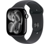 APPLE Watch Series 11 - 46 mm Jet Black Aluminium Case with Black Sport Band, M/L - Pristine