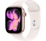 Apple Watch Series 11 GPS, 46mm Rose Gold Aluminium Case with Light Blush Sport Band - S/M - Pristine