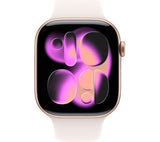 Apple Watch Series 11 GPS, 46mm Rose Gold Aluminium Case with Light Blush Sport Band - S/M - Pristine