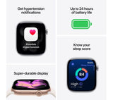 Apple Watch Series 11 GPS, 46mm Rose Gold Aluminium Case with Light Blush Sport Band - S/M - Pristine
