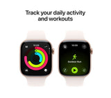 Apple Watch Series 11 GPS, 46mm Rose Gold Aluminium Case with Light Blush Sport Band - S/M - Pristine