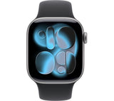 Apple Watch Series 11 - 42mm Space Grey Aluminium Case with Black Sport Band, M/L - Pristine