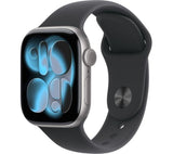 Apple Watch Series 11 - 42mm Space Grey Aluminium Case with Black Sport Band, M/L - Pristine