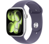 APPLE Watch Series 11 Cellular - 46mm Silver Aluminium Case with Purple Fog Sport Band, M/L - Pristine