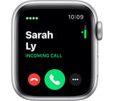 APPLE Watch Series 5 Cellular - Silver Aluminium with White Sports Band, 40mm - Acceptable