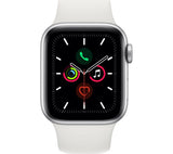 APPLE Watch Series 5 GPS - Silver Aluminium with White Sports Band, 40mm - Very Good