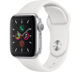 APPLE Watch Series 5 GPS - Silver Aluminium with White Sports Band, 40mm - Very Good