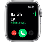 APPLE Watch Series 5 GPS - Silver with Pure Platinum & Black Nike Sports Band, 40mm - Acceptable