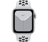 APPLE Watch Series 5 GPS - Silver with Pure Platinum & Black Nike Sports Band, 40mm - Acceptable