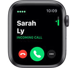 APPLE Watch Series 5 Cellular - Space Grey Aluminium with Black Sports Band, 44mm  - Acceptable