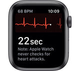 APPLE Watch Series 5 Cellular - Space Grey Aluminium with Black Sports Band, 44mm  - Acceptable