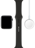 APPLE Watch Series 5 Cellular - Space Grey Aluminium with Black Sports Band, 44mm  - Acceptable