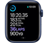 APPLE Watch Series 6 GPS + Cellular - Blue Aluminium with Deep Navy Sports Band, 44mm - Very Good