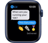 APPLE Watch Series 6 GPS + Cellular - Blue Aluminium with Deep Navy Sports Band, 44mm - Very Good