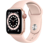 APPLE Watch Series 6 Cellular - Gold Aluminium with Pink Sand Sports Band, 40mm - Good