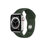 APPLE Watch Series 6 GPS - Silver Aluminium with Cyprus Green Sport Band, 40mm - Pristine
