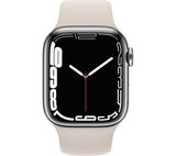 APPLE Watch Series 7 Cellular - Silver Stainless Steel with Starlight Sport Band, 45mm - Good