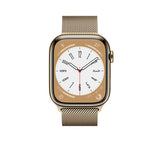 Apple Watch Series 8 41mm Gold Stainless Steel Cellular Milanese Loop – Good