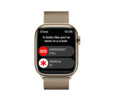 Apple Watch Series 8 41mm Gold Stainless Steel Cellular Milanese Loop – Good